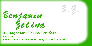 benjamin zelina business card