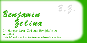 benjamin zelina business card
